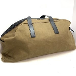 Everlane Olive Canvas Shoulder Bag with Black Handles